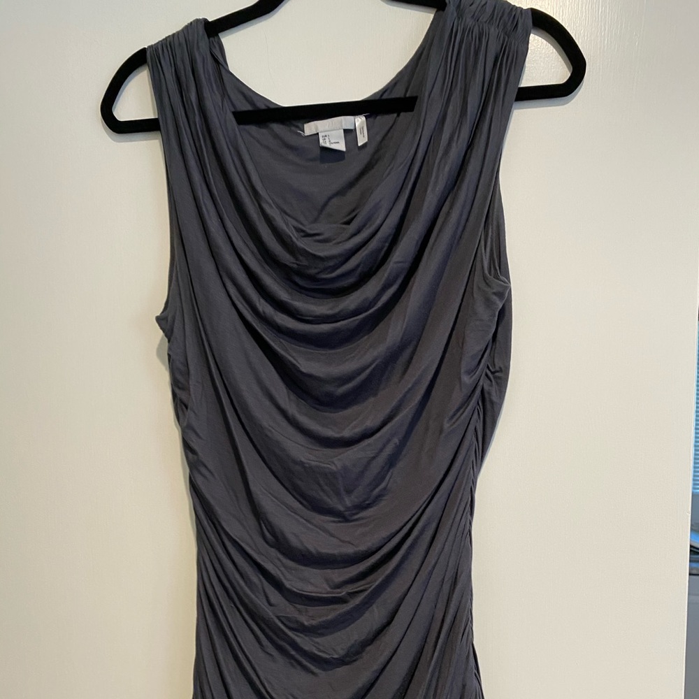 Ruched top dark grey